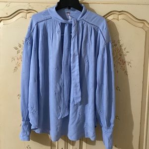Free people bohemian embroidery blouse